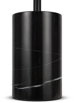 LED tafellamp Kyoto, zwart, hoogte 46 cm, marmer zwart, wit