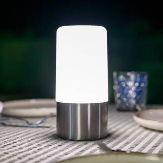 LED tafellamp Maia, grijs, IP54, RGBW wit, grijs