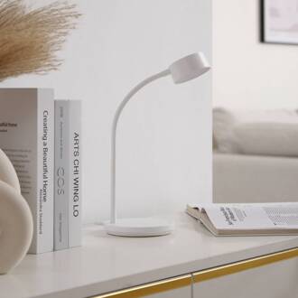 LED tafellamp Maori, wit, metaal, CCT, dimbaar