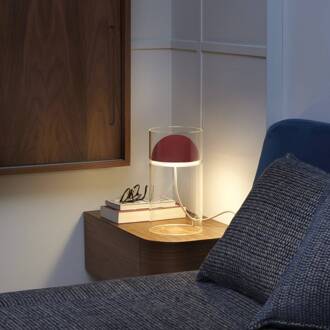 LED tafellamp Medusa, rood, glas, hoogte 30 cm rood, transparant