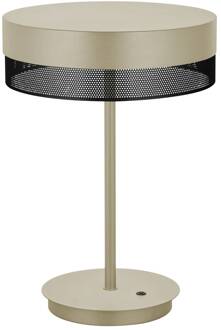 LED tafellamp Mesh, hoogte 43 cm, zand/zwart zand, zwart