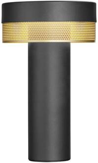 LED tafellamp Mesh oplaadbare batterij, hoogte 24cm, zwart/goud zwart, goud