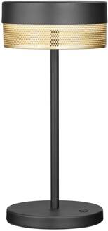 LED tafellamp Mesh oplaadbare batterij, hoogte 30cm zwart/goud zwart, goud