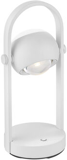 LED Tafellamp - Musterring Cannon - 1 Lichtpunt van 5 Watt - Dimbaar - Aanpasbare Lichtkleur - Geheugenfunctie - Nachtlamp - Up-and-down Verlichting - Mat Wit - Metaal Zeer Warm Wit;Helder/Koud wit;Warm wit;Natuurlijk wit