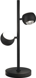 LED Tafellamp - Musterring Cannon - 2 Lichtpunten van 5 Watt - Dimbaar - Aanpasbare Lichtkleur - Geheugenfunctie - Up-and-down Verlichting - Mat Zwart - Metaal Zeer Warm Wit;Warm wit;Natuurlijk wit