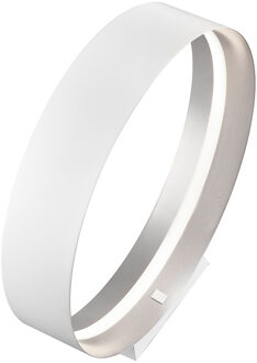 LED Tafellamp - Musterring Loop - 1 Lichtpunt van 15 Watt - Dimbaar - Aanpasbare Lichtkleur - Geheugenfunctie - Nachtlamp - Afstandsbediening - Mat Wit - Metaal Zeer Warm Wit;Helder/Koud wit;Warm wit;Natuurlijk wit