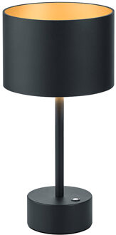 LED Tafellamp - Musterring Loop - 1 Lichtpunt van 5 Watt - Dimbaar - Aanpasbare Lichtkleur - Geheugenfunctie - Nachtlamp - Afstandsbediening - Mat Zwart - Metaal Zeer Warm Wit;Helder/Koud wit;Warm wit;Natuurlijk wit