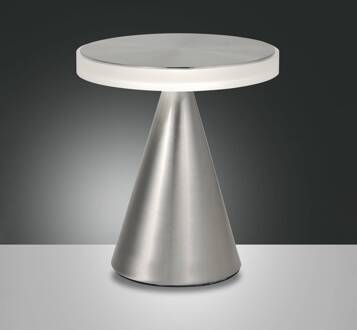 LED tafellamp Neutra, hoogte 27 cm, nikkel, touchdimmer satijn nikkel