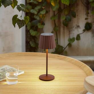 LED tafellamp op accu Esali, roestbruin, IP65