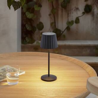 LED tafellamp op accu Esali, zwart, metaal, IP65