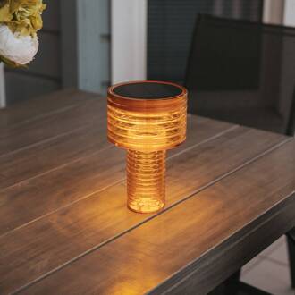 LED tafellamp op zonne-energie Ambar, oranje, PMMA, IP44