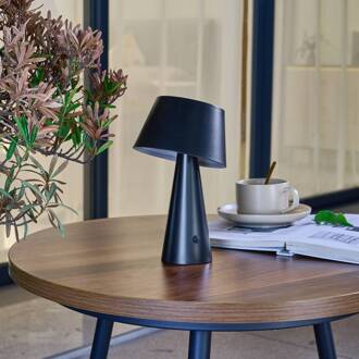 LED-tafellamp op zonne-energie Lirinor zwart kunststof 13 cm