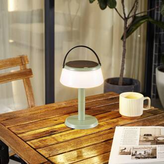 LED tafellamp op zonne-energie Mikkel, groen, dimbaar groen, wit