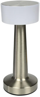 LED tafellamp oplaadbaar - aanraaksensor - metaal - 21 cm