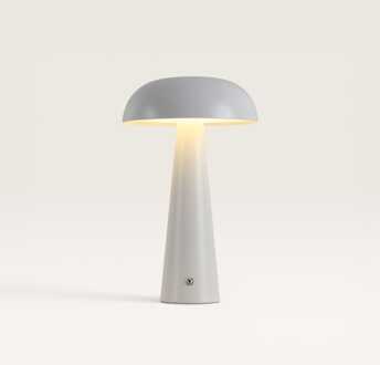 LED Tafellamp Oryllo bianco - Witte, oplaadbare paddenstoel lamp voor binnen, met geïntegreerde dimmer Mat wit