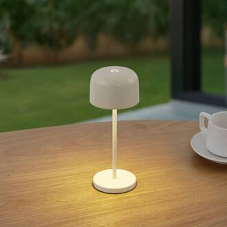 LED tafellamp Quill, beige, CCT, dimbaar crème beige