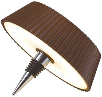 LED tafellamp Relax, corten, bottle top, oplaadbare batterij