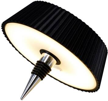 LED tafellamp Relax, zwart, fles, oplaadbare batterij