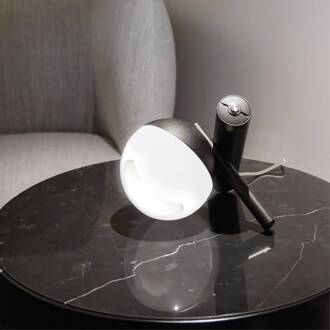 LED tafellamp Rossini, zwart, aluminium, PMMA, dimmer