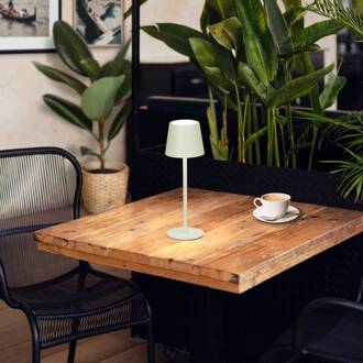 LED tafellamp Roxi, mintgroen, metaal, IP54, dimbaar