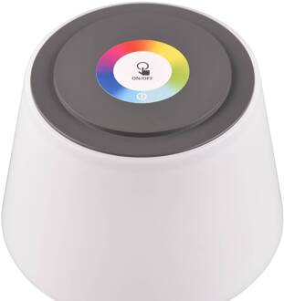 LED tafellamp Sanchez, RGBW en dimmer, antraciet antraciet, wit