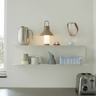 LED tafellamp Shadow Small, beige, IP65