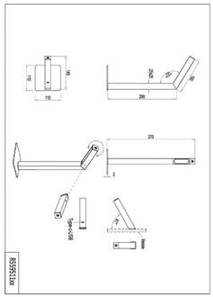 LED tafellamp Skip, MDF, houtkleur, hoogte 37,5 cm hout licht, wit