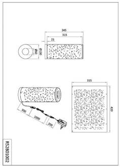 LED tafellamp Taco, zwart, kunststof, hoogte 34,5 cm