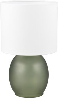 LED Tafellamp - Tafelverlichting - Trion Alev - E14 Fitting - Rond - Groen - Glas