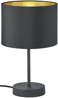 LED Tafellamp - Tafelverlichting - Trion Hostons - E27 Fitting - Rond - Mat Zwart - Aluminium