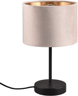 LED Tafellamp - Tafelverlichting - Trion Julina - E27 Fitting - Rond - Beige - Textiel