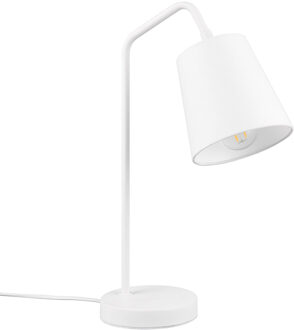 LED Tafellamp - Tafelverlichting - Trion Kido - E27 Fitting Verstelbaar - Mat Wit - Metaal