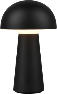 LED Tafellamp - Tafelverlichting - Trion Lenio - 2W - Warm Wit 3000K - Dimbaar - USB Oplaadbaar - Spatwaterdicht IP44 - Zwart