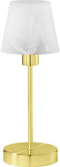 Led Tafellamp - Tafelverlichting - Trion Luson - E14 Fitting - Rond - Mat Goud - Aluminium Goudkleurig