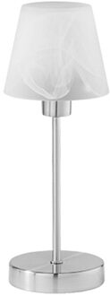 Led Tafellamp - Tafelverlichting - Trion Luson - E14 Fitting - Rond - Mat Nikkel - Aluminium Zilverkleurig