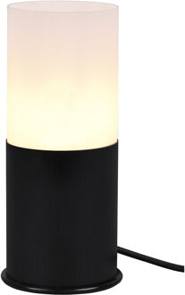 LED Tafellamp - Tafelverlichting - Trion Roba - E27 Fitting - Rond - Mat Zwart - Aluminium