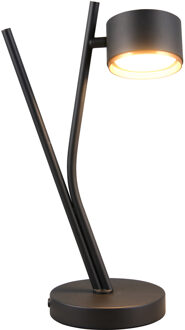 LED Tafellamp - Trio Select Coda - 1 Lichtpunt - GX53-fitting - Draaibaar - IP20 - Snoerschakelaar - Zwart/Goud - Metaal