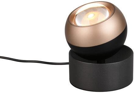 LED Tafellamp - Trio Select Orbit - 1 Lichtpunt van 5 Watt - Touchimmer - Aanpasbare Lichtkleur - Geheugenfunctie - Kantelbaar - Mat Zwart - Metaal Zeer Warm Wit;Warm wit;Natuurlijk wit