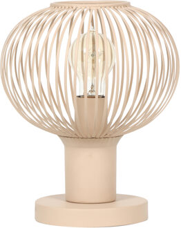 LED Tafellamp - Trion Alia - E27 Fitting - 1 lichtpunt - Ø23cm - Zand - Metaal