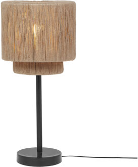 LED Tafellamp - Trion Alisa - E27 Fitting - 1 lichtpunt - Ø21cm - Mat Zwart - Metaal