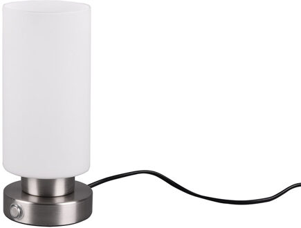 LED Tafellamp - Trion Asena - 5.2W - Warm Wit 3000K - 1 lichtpunt - Mat Nikkel - Metaal