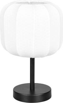 LED Tafellamp - Trion Axira - E27 Fitting - 1 Lichtpunt - Snoerschakelaar- IP20 - Wit/Mat Zwart - Textiel/Metaal