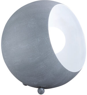 Led Tafellamp - Trion Blinky - E14 Fitting - Rond - Beton Look Grijs - Aluminium