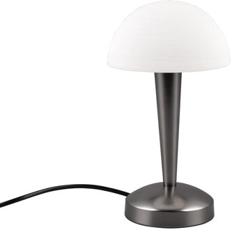 LED Tafellamp - Trion Candin - E14 Fitting - Warm Wit 3000K - Zwart/Chroom