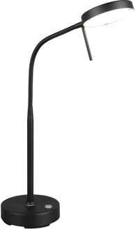 LED Tafellamp - Trion Cyro - 1x LED SMD 3W - Touchdimmer - Aanpasbare Kleur - Geheugenfunctie - USB-C poort - Werkt op Batterijen - Oplaadstation - Mat Zwart - Metaal Helder/Koud wit;Warm wit;Natuurlijk wit