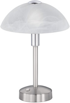 LED Tafellamp - Trion Dontra - 4W - Warm Wit 3000K - Rond - Mat Nikkel - Aluminium Zilverkleurig