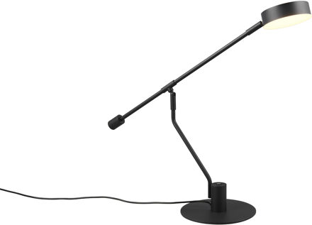 LED Tafellamp - Trion Duron - 6W - Aanpasbare Kleur - Dimbaar - Rond - Mat Zwart - Metaal Helder/Koud wit;Warm wit;Natuurlijk wit