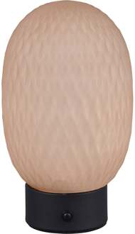 LED Tafellamp - Trion Feget - 1x SMD LED 1.5W - Warm Wit 3000K- Ø11.8cm - Amber - Glas