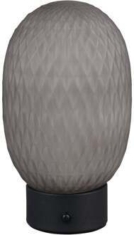 LED Tafellamp - Trion Feget - 1x SMD LED 1.5W - Warm Wit 3000K- Ø11.8cm - Rookkleur - Glas