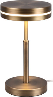 LED Tafellamp - Trion Franco - 6W - Warm Wit 3000K - Rond - Oud Brons - Aluminium Bruin